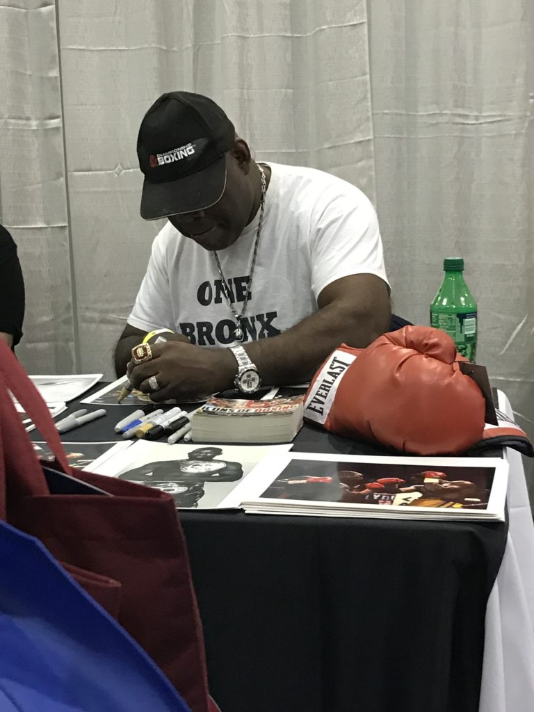 Iran Barkley signing autographs at a personal appearance