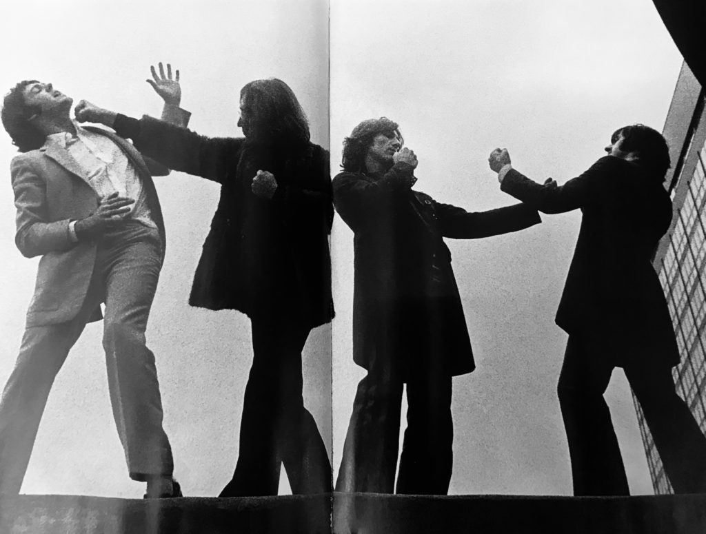 The Beatles sporting boxing poses in 1968