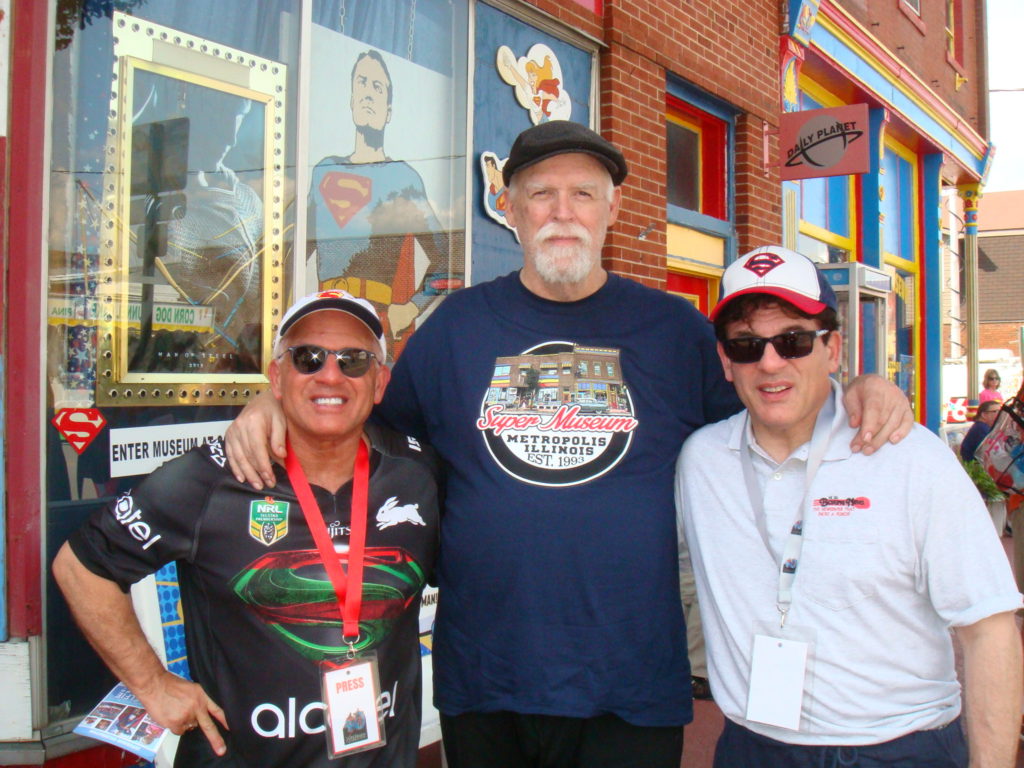 John and Alex rinaldi with iconic Superman Collector Jim Hambrick (Click on Photo to see video of Jim Hambrick's collection)
