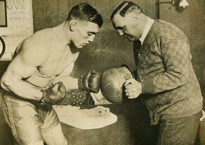 Primo Carnera works out.