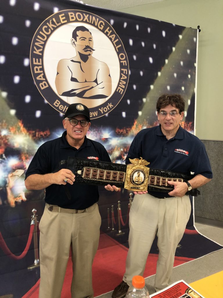 John and Alex Rinaldi are awarded the President's Belt for their lifetime contribution to the sport of boxing.