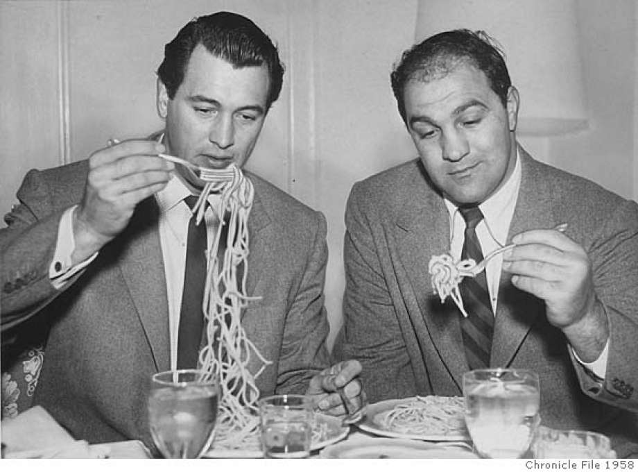 Rock Hudson with Rocky Marciano