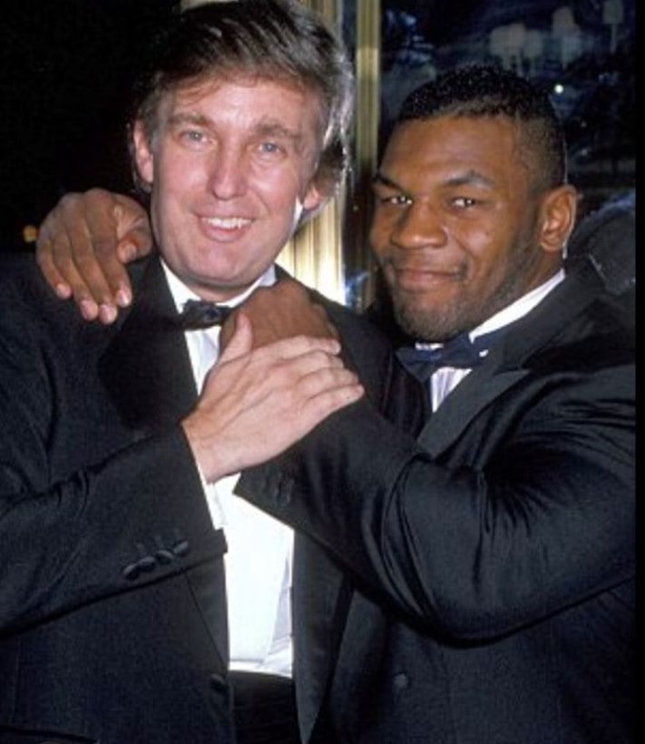 Donald Trump and Mike Tyson in 1986