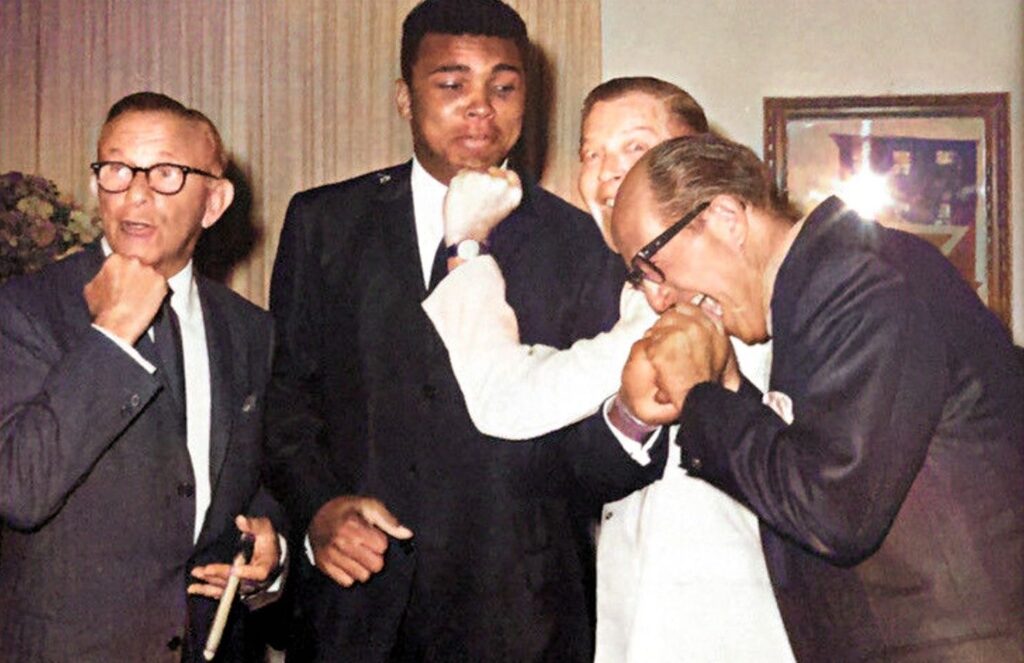 Muhammad Ali with George Burns, Milton Berle, and Phil Silvers
