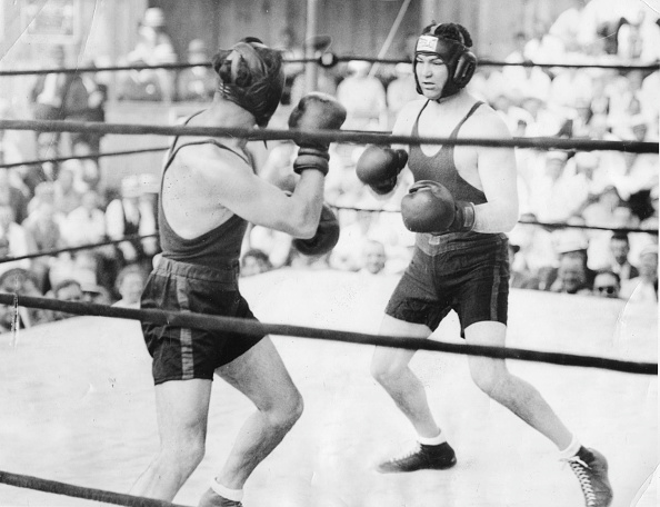 Jack Dempsey in training