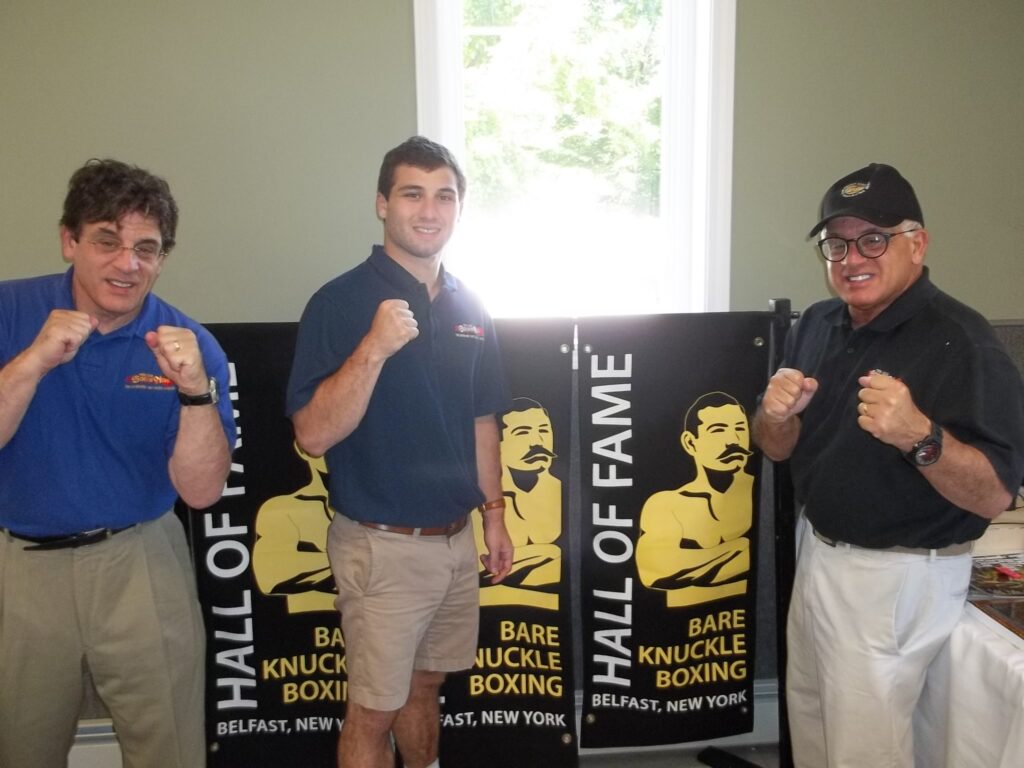 Alex, Alexander, and John Rinaldi at the Bare Knuckle Boxing Hall of Fame.