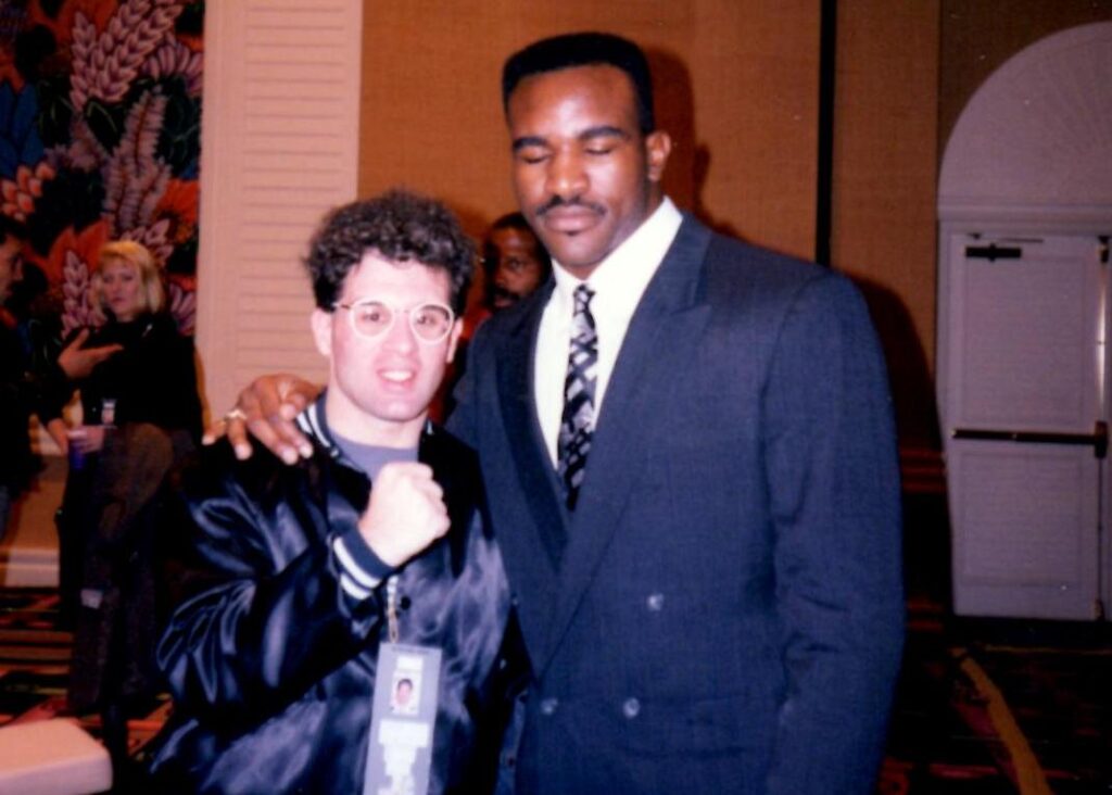 John Rinaldi with Evander Holyfield in 1989.