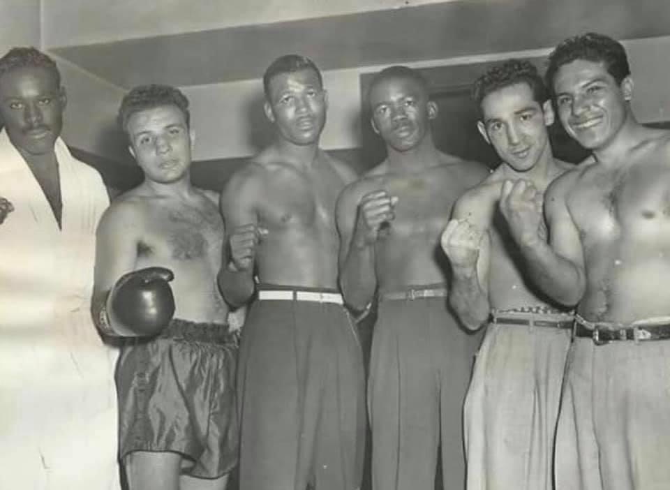 Lineup of legends - Jake LaMotta, Sugar Ray Robinson, Ike Williams and Willie Pep in the 1940s.