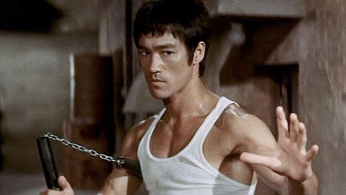 Bruce Lee from the movie Enter The Dragon. (CLICK PHOTO TO SEE A FOOTAGE FROM THE FILM).