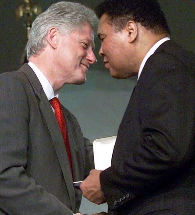 Muhammad Ali with President Bill Clinton