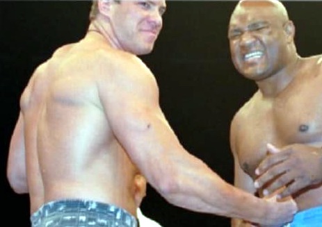 Tommy Morrison and George Foreman.