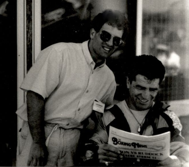Former middleweight king Vito Antuofermo with The USA Boxing News and John Rinaldi.