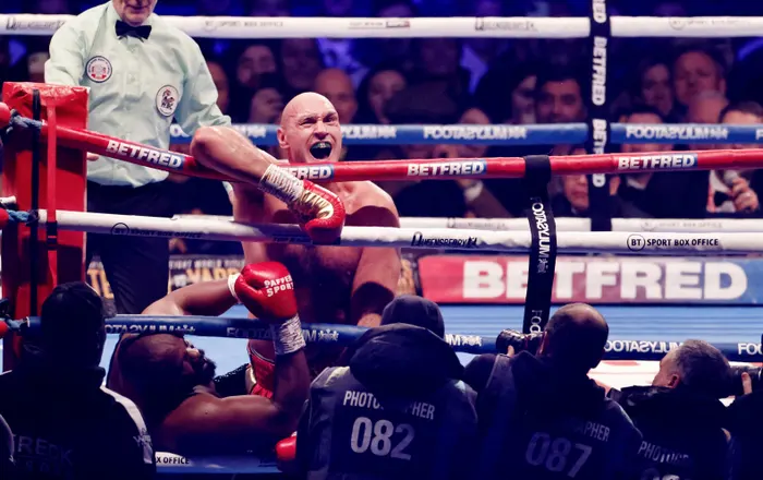 Fury after the fight - thrilled with his win and place on the heavyweight landscape.