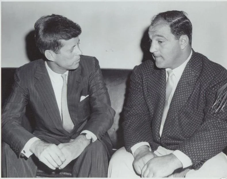 Rock Marciano with John F. Kennedy in 1960.